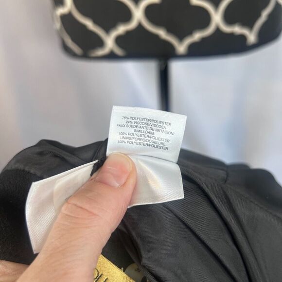 Nipon Boutique Tweed w/ Contrast Black Trim Chic Classic Blazer Size 16 - Picture 5 of 10